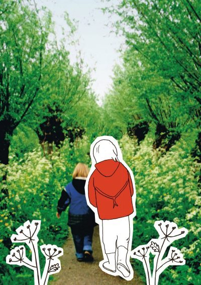 PR beeld het meisje en de rode jas 400x567